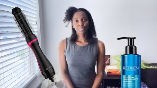 How To Blowout Natural Hair  Revlon One Step Hair Dryer Hot Air Brush Review [upl. by Reube951]