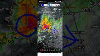 May 9 2024 Storm with Baseball Size Hail moving Towards Cleburne and Rio Vista Texas [upl. by Sivram]