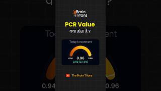 What is PCR value in option trading  Put Call Ratio shortvideo [upl. by Elianora]