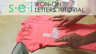 DIY Iron On Transfers LETTERS  Be Happy Shirt [upl. by Ednalrim633]