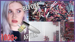 DECLUTTER amp ORGANISATION 🗯️🔪 1000 Liquid Lipsticks 💸 [upl. by Noisla]