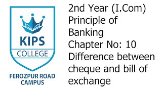 Difference between cheque and bill of exchange  Principle of Banking  Negotiable Instrument [upl. by Ecilayram]