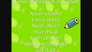 The Names of 25 Prophets Mentioned in the Quran Rahmah Muslim Homeschool [upl. by Reace]