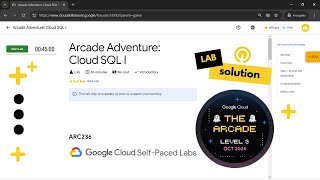 Arcade Adventure Cloud SQL I SOLUTION  Qwiklabs  Arcade [upl. by Nnodnarb342]