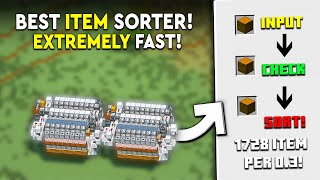 Minecraft FASTEST Item Sorter Tutorial  1728 Per03s  Easy [upl. by Blisse]