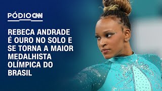 Rebeca Andrade é ouro no solo e se torna a maior medalhista olímpica do Brasil  LIVE CNN [upl. by Terencio610]