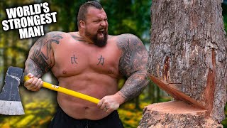 STRONGMAN Tries TIMBERSPORTS [upl. by Haorbed290]