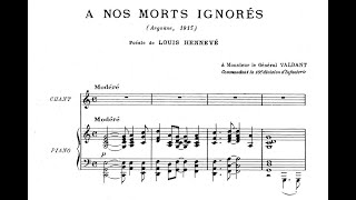 Reynaldo Hahn  A nos morts ignorés for soprano and piano with score [upl. by Nilak]