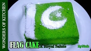 PAKISTAN DAY CAKE  INDEPENDENCE DAY CAKE  FLAG CAKE  CAKE WITH CRESCENT amp STAR [upl. by Hgielac]