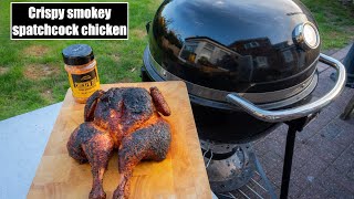 Spatchcock chicken on Weber Summit Kamado BBQ [upl. by Zaccaria]