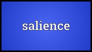 Salience Meaning [upl. by Amocat]