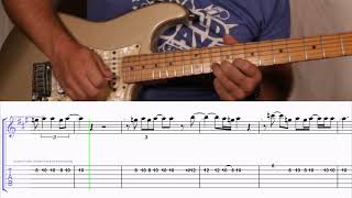 How to Play the Melody to Fortunate Son by Creedence Clearwater on Guitar with TAB Whole Step Down [upl. by Sheba]