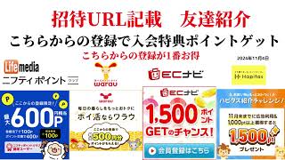 ECナビ ワラウ ニフティポイントクラブ ハピタス 友達紹介 ポイ活 副業 life media warau hapitas ポイントサイト アプリ ライフメディア 学生 2024年11月4日 [upl. by Meagan]