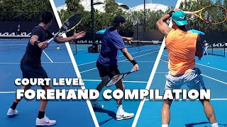 Slow Motion ATP Forehand Compilation  Court Level 4K 60FPS [upl. by Itraa522]