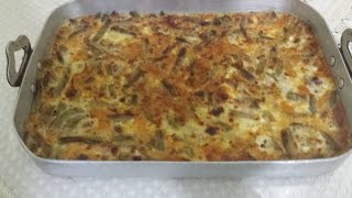 Gratin aux Haricots Verts  Green Beans Gratin  غراتان الفاصولياء الخضراء [upl. by Ebby]