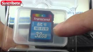 WiFi SD Transcend Unboxing 32 GB SDHC Class 10 Memory Card Español [upl. by Orton652]