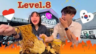 ORANG KOREA MAKAN MIE Gacoan IBLIS LEVEL 8🔥🇮🇩  Introducing Indonesian food to Korean men [upl. by Aneelehs]