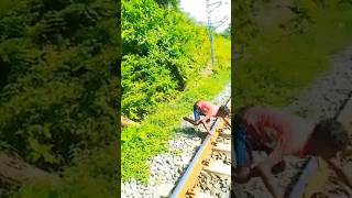 Rail track funny 🤣😂😁😍😘🤣🤣😂 rail ytshorts funny railtrack [upl. by Melton]