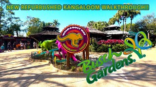 REFURBISHED KANGALOOM WALKTHROUGH POV Busch Gardens Tampa Bay Kangaroo amp Aviary [upl. by Aimas]