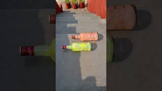 Orange Vs Yellow Breaking glass bottles Crushing Crunchy amp soft things shorts asmr satisfying [upl. by Karine]