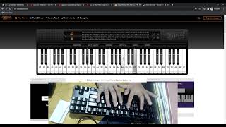 rush e on virtual piano using pc keyboard  with handcam [upl. by Thurman382]