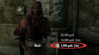 LYING TO NAZIR about how much money we got from killing The Emperor  Skyrim Anniversary Edition [upl. by Brit]