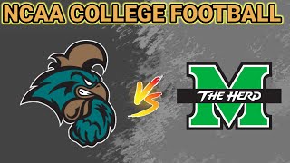 Coastal Carolina Chanticleers vs Marshall Thundering Herd  2024 NCAA College Football Live Score [upl. by Acsisnarf]