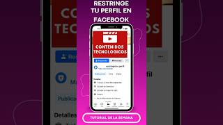 Restringe tu perfil de Facebook  Tutorial tips [upl. by Amehsyt505]