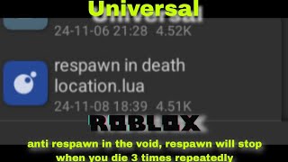 Roblox respawn in death locationlua GGH52LAN  pastebin deltaArceus x quotMobilequot [upl. by Fabio207]