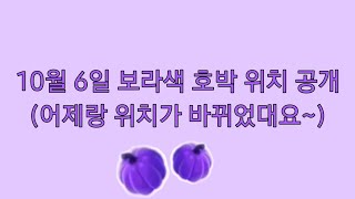 입양하세요 할로윈 업데이트 🎃10월 6일 보라색 호박 위치 알려드려요🎃 [upl. by Karli]