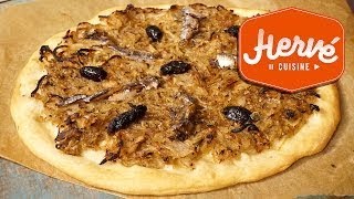 Pissaladière pour lapéro recette de la pizza aux oignons du Sud by Hervé Cuisine [upl. by Nacnud]