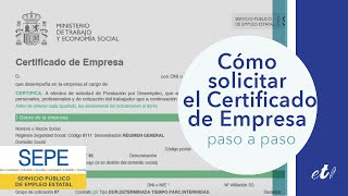 🖊 Cómo solicitar el certificado de empresa por internet  Paso a paso [upl. by Ecydnak476]