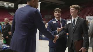 Students make valuable job connections at the Career Fair  The University of Alabama [upl. by Richey]