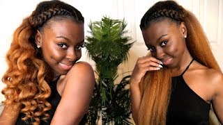 Braided Crown Hairstyle  Better Length Clip Ins [upl. by Candide176]