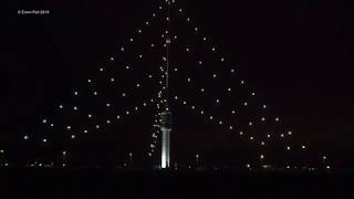 372m Biggest christmas tree in the world  Grootse Kerstboom Verlicht ijsselstein Holland 7 dec 2019 [upl. by Anaiek485]