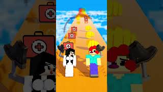 NEW Epic PUNCH Run Challenge  HEROBRINE vs FAKE Sadako and Barry [upl. by Aneekas]