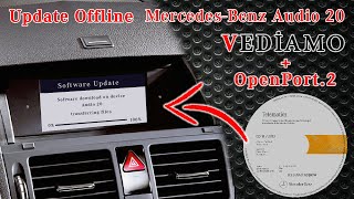 Mercedes Comand W212 NTG4045 Audi20 обновление Offline софта с помощью Vediamo 42 Open Port2 [upl. by Ysset]