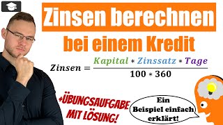 Zinsen berechnen auf den Tag genau  Tageszinsformel [upl. by Deutsch]