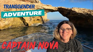 Captain Nova and the Seven Seas Adventure  Comino Island Malta  MTF Transgender Travel the World [upl. by Antonietta]