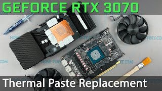 GeForce RTX 3070 Disassembly fan cleaning and thermal paste replacement [upl. by Kwan]