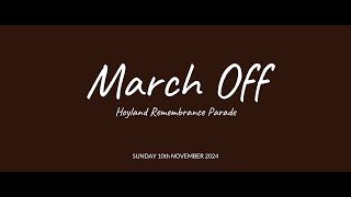 March Off  Hoyland Remembrance Parade 2024 [upl. by Dehsar780]