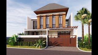 Sketchup House Design 6 EXT INT  Enscape 24 Realtime Rendering [upl. by Lorn]