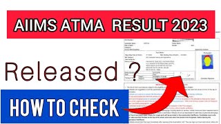 ATMA Result 2023  How To Check ATMA Result 2023 [upl. by Conah106]