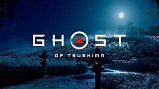 Ghost of Tsushima Ambience  Moonlight over Pampas Grass Field  ASMR SleepWorkStudy  PS5 4K HDR [upl. by Gerty]