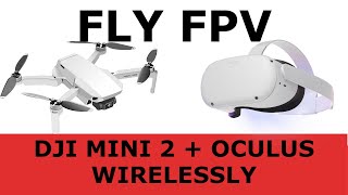 Fly your DJI Mini 2 FPV With Oculus VR Headset Wirelessly DJIMini2 Oculus [upl. by Luapleahcim]