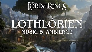 Lothlorien Inspired Ambience  Nature Sounds amp Fantasy Music  Lord of the Rings [upl. by Neerod]