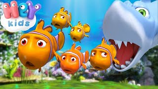 Five little fishies  fun underwater nursery rhymes for kids  learn amp sing along [upl. by Nylarac970]