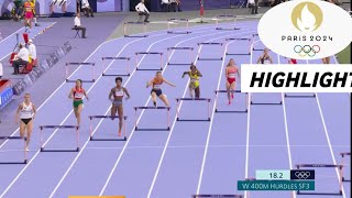 Olympic Athletics Womens SemiFinal 400m Hurdles Highlights 2024  Femke BOl win [upl. by Lawan]