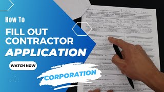 How to Fill Out the Contractor License Application  Step By Step  For Corporation 2024 [upl. by Hermosa53]