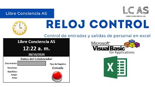 🔑Tutorial de como crear un RELOJ CONTROL de entradas y salidas de personal🔑  LCAS [upl. by Reba97]